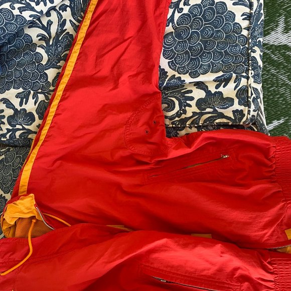 Vintage Red & Yellow Windbreaker Bomber Jacket - Picture 9 of 11